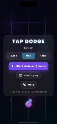 Tap Dodge: Reflex app screen 2